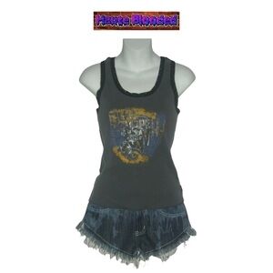 Vintage y2k Trunk LTD Limited Edition Alice Cooper Glitter Tank Top Retro RARE